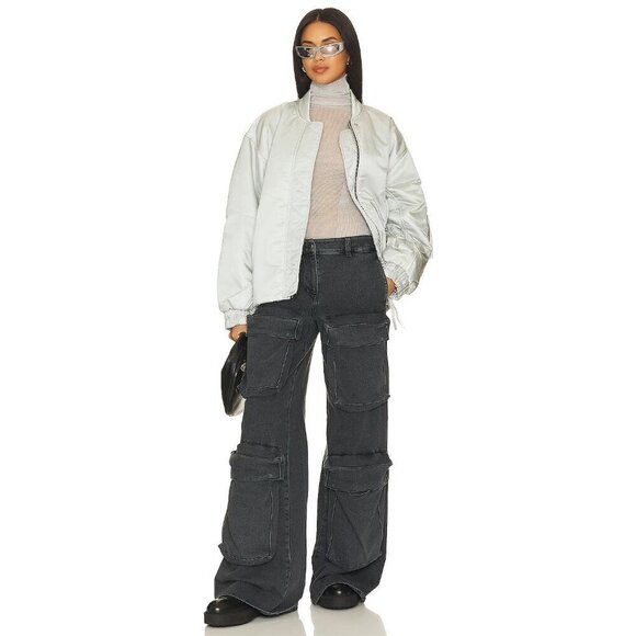 SER.O.YA Piper Sweater in Silver XSmall New Womens Turtleneck Knit Top - Picture 16 of 16